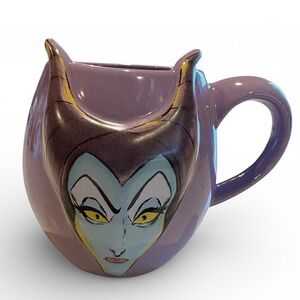 Disney Villains Maleficent Sculpted Ceramic Coffee Mug Purple Sleeping Beauty